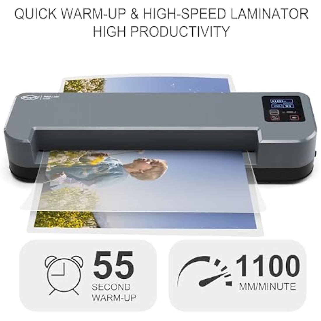SINCHI A3 Thermal Laminator & Foil Applicator | 4-Roller LCD Display