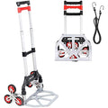 Navaris Stair Climbing Hand Trolley – Folding Aluminium Dolly Cart