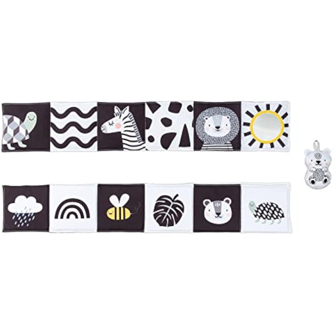 Taf Toys Savannah High Contrast 3-in-1 Soft Baby Book for Tummy Time