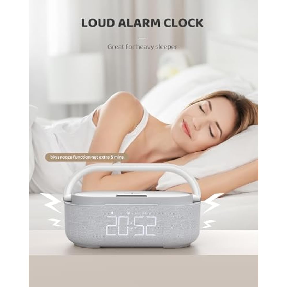 COLSUR 6-in-1 Bluetooth Speaker | 15W Wireless Charger & Alarm Clock