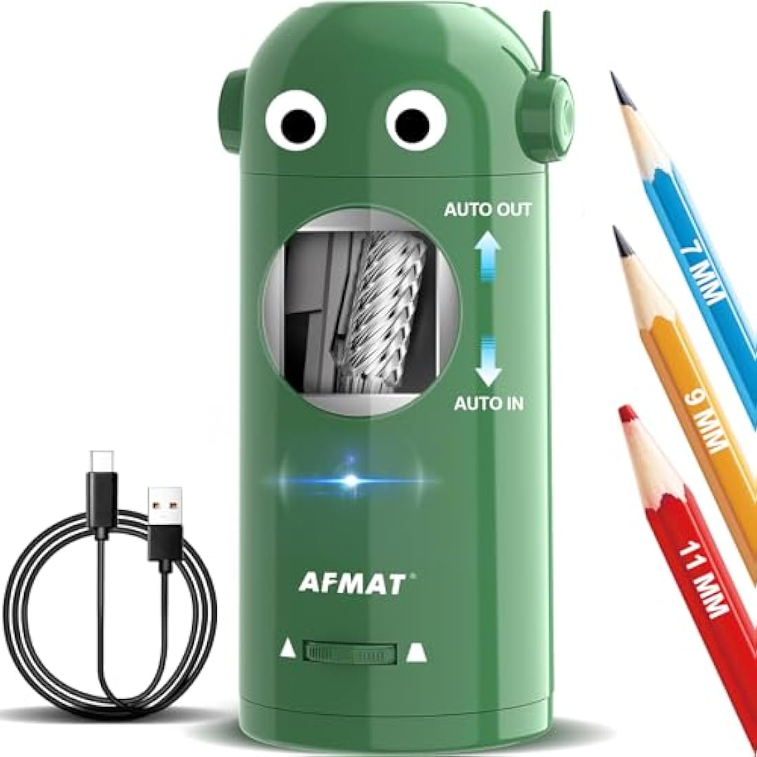Jolof Store Electric Pencil Sharpener – Automatic Rechargeable, Green