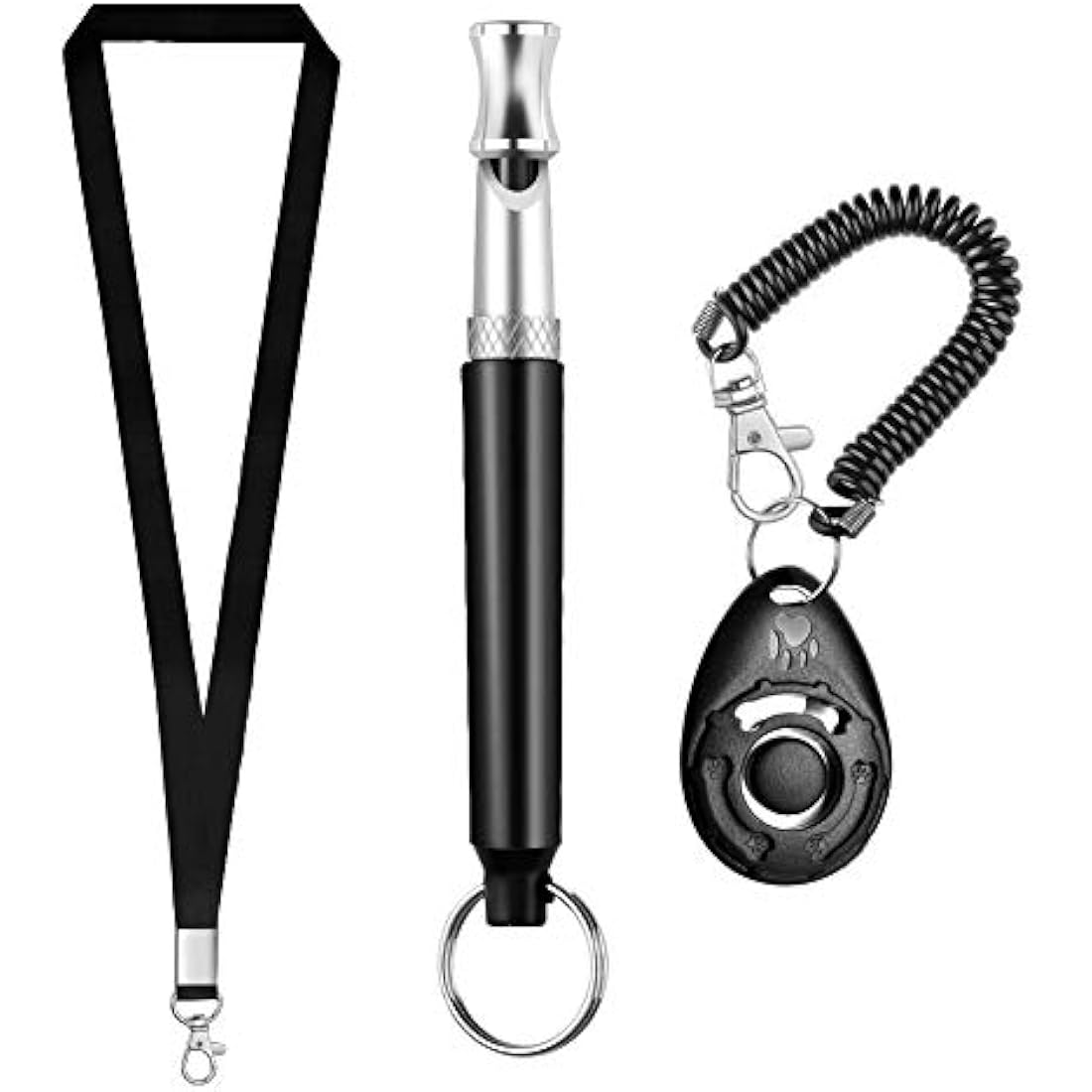 Ultrasonic Dog Whistle and Clicker Set for Training & Recall