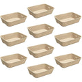 Navaris Disposable Cat Litter Trays | 10-Pack Leakproof Cardboard Liners