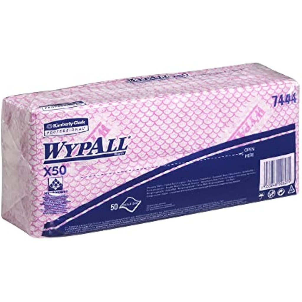 WypAll X50 Red Cleaning Cloths – Food Safe Absorbent Wipes – 300 Pack