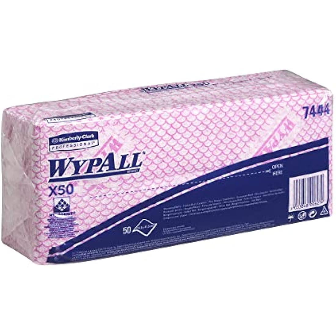 WypAll X50 Red Cleaning Cloths – Food Safe Absorbent Wipes – 300 Pack