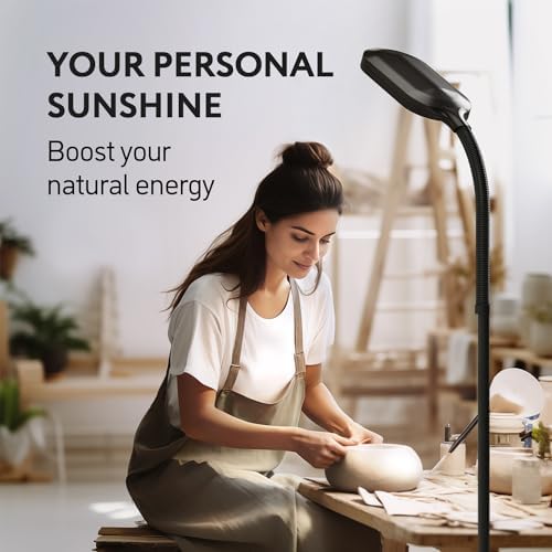 Kenley Daylight LED Floor Lamp – 12W Adjustable Reading Light for Crafts