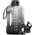 AQUAFIT 1 Gallon Water Bottle with Time Marker – 4L Gym Jug, Grey