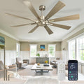 Depuley 60 Inch Large Ceiling Fan | 8-Blade Reversible DC Motor Farmhouse