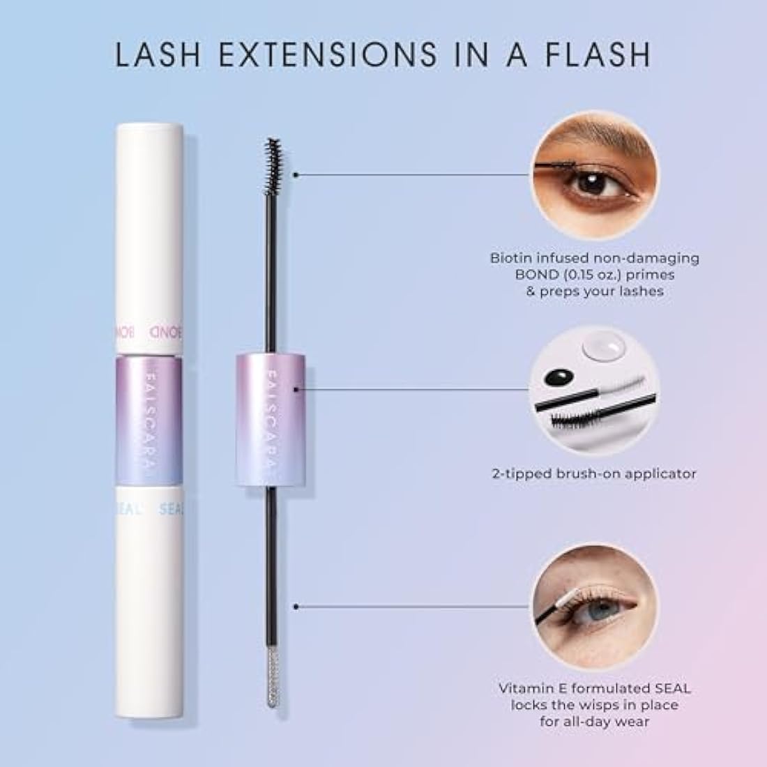 KISS Falscara DIY Lash Bond & Seal – Biotin & Vitamin E Eyelash Adhesive