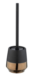 WENKO Brandol Ceramic Toilet Brush Holder – Matte Black & Copper