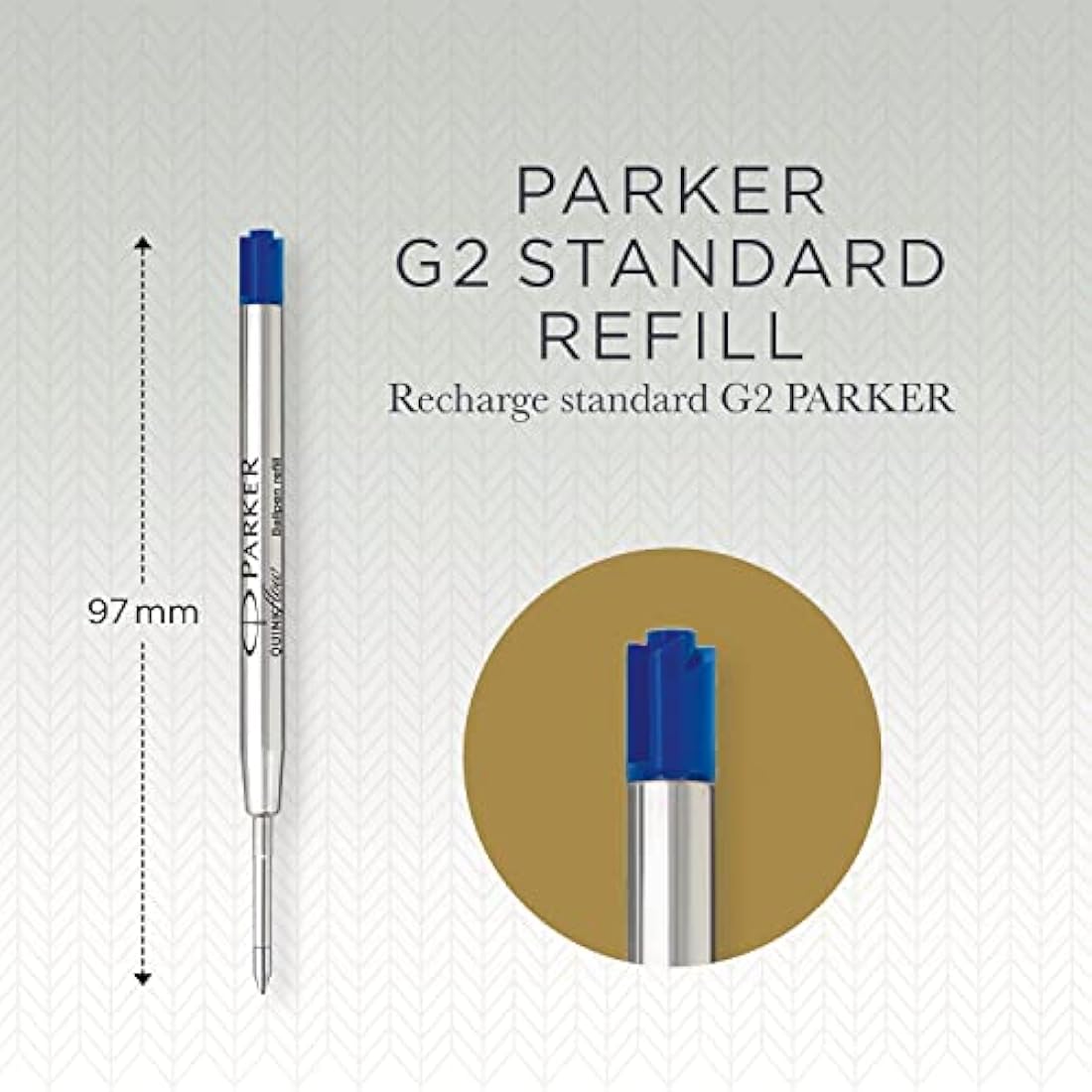 Parker QUINKflow Ballpoint Pen Refills | Medium Point | Blue Ink | 3 Count