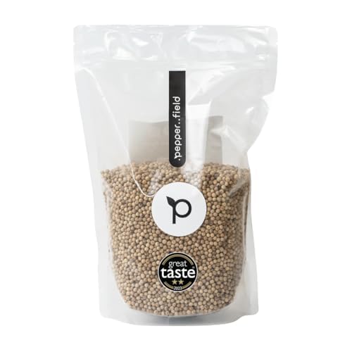 Pepper Field Kampot Pepper White – PGI Certified Whole Peppercorns