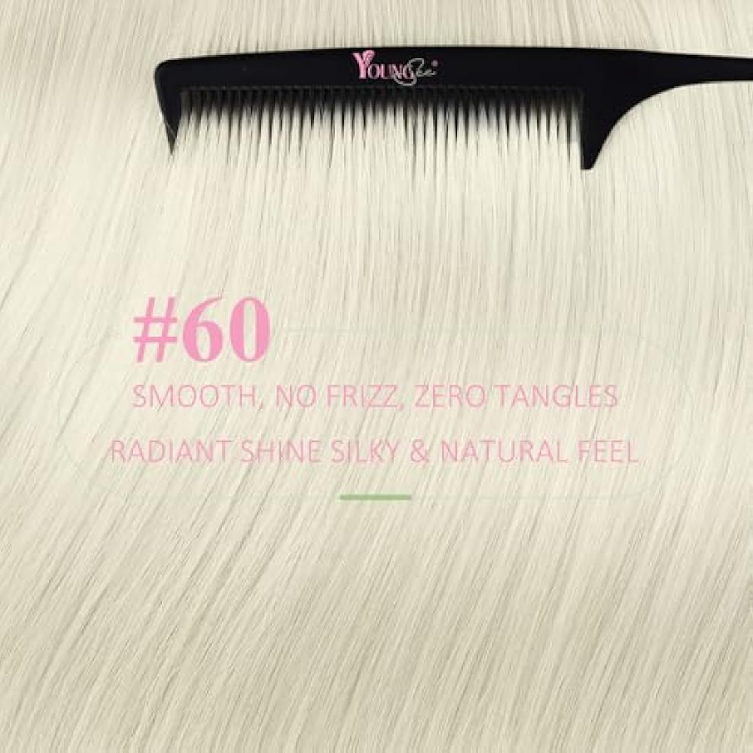 YoungSee Tape in Hair Extensions - Platinum Blonde Remy Human Hair 20in