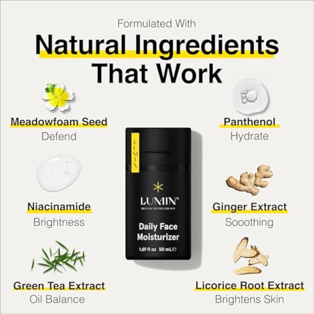 Lumin Moisturizing Balm – Men's Daily Face Moisturizer for All Skin, 50ml