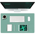 K KNODEL Leather Desk Mat – Dual-Sided Waterproof Mouse Pad, Green