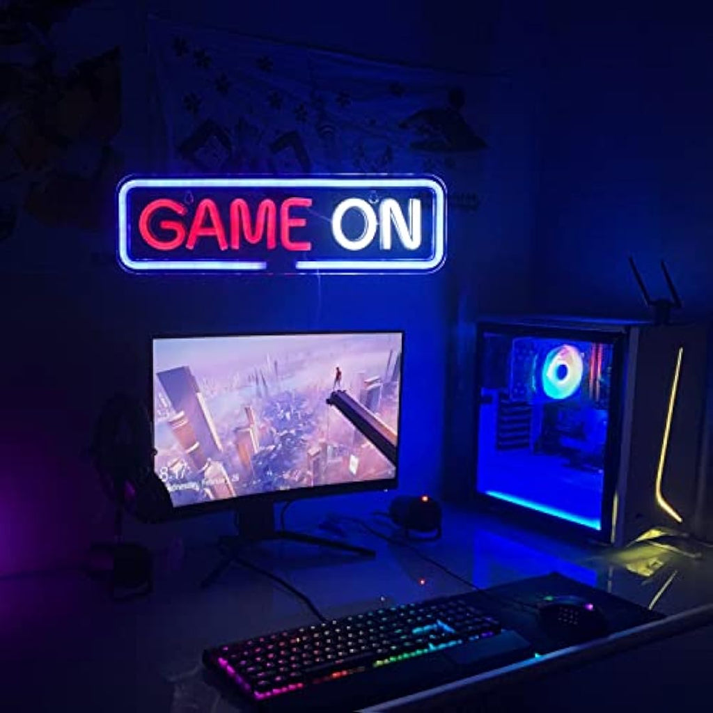 Game On Neon Sign – LED Gaming Wall Decor for Game Room