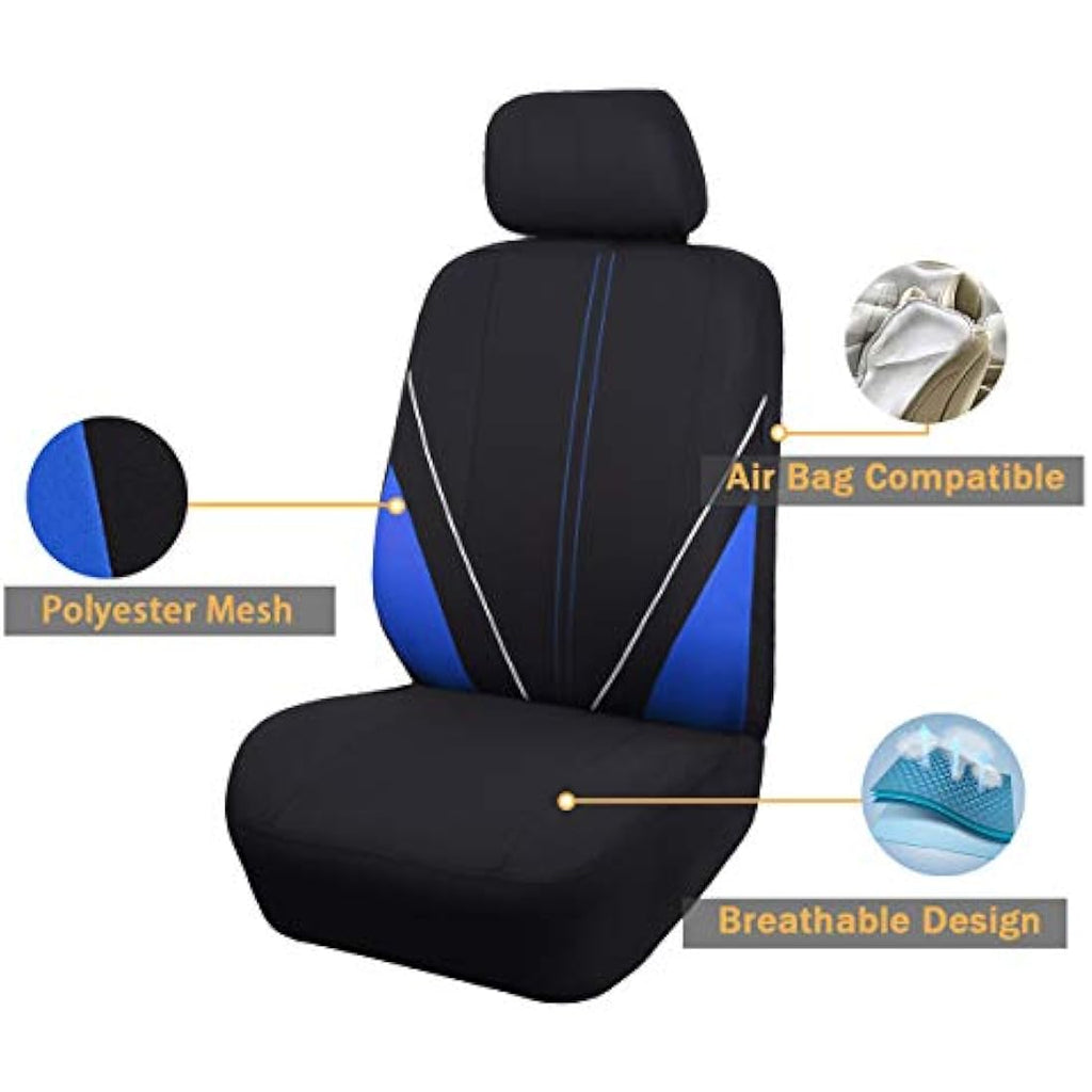 Jolof Store Universal Mesh Car Seat Covers – Airbag Compatible Full Set