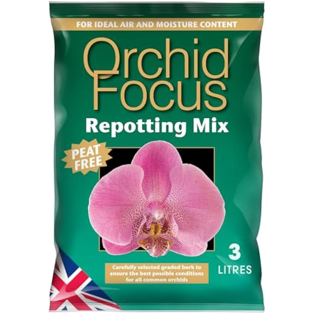 Growth Technology Orchid Focus Repotting Mix – Peat-Free Bark, 3L