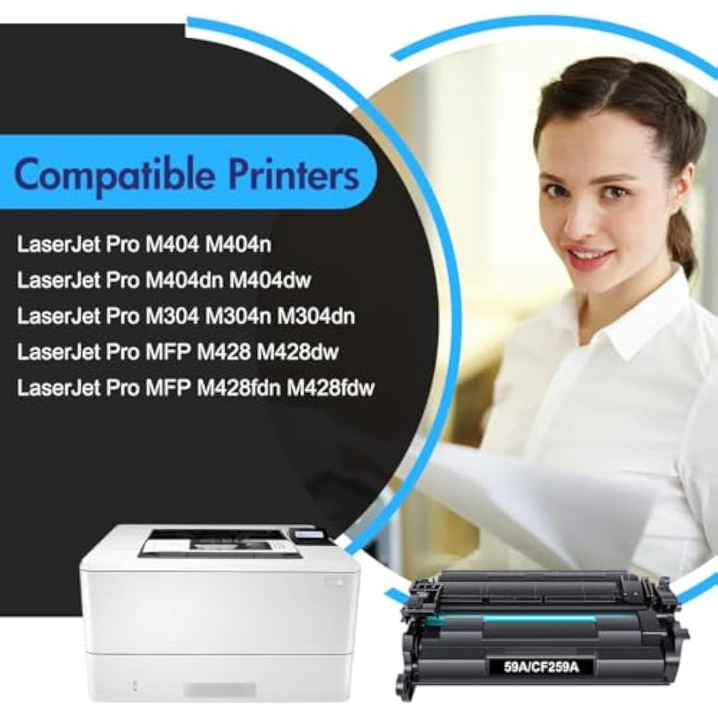 INFITONER Compatible HP 59A CF259A Black Toner for LaserJet Pro M404 M428