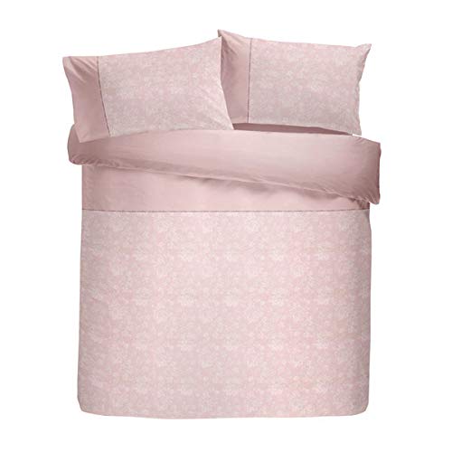 Dreams & Drapes Blossom Jacquard Duvet Cover Set - Blush Pink - Super King