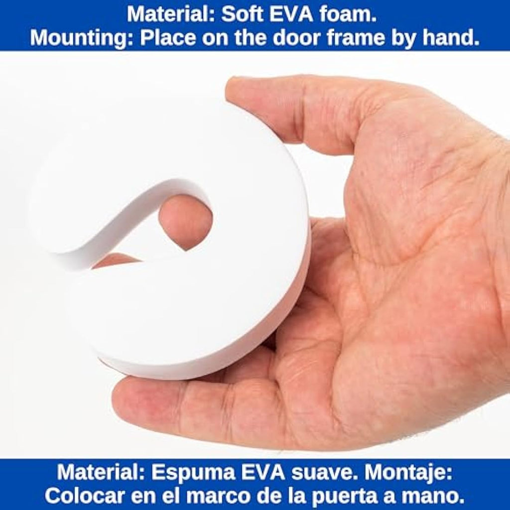 Door Finger Guards – 4 Pack White Foam Baby Safety Stoppers