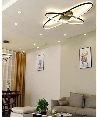 Modern Oval LED Ceiling Light – 90cm Dimmable Flush Mount