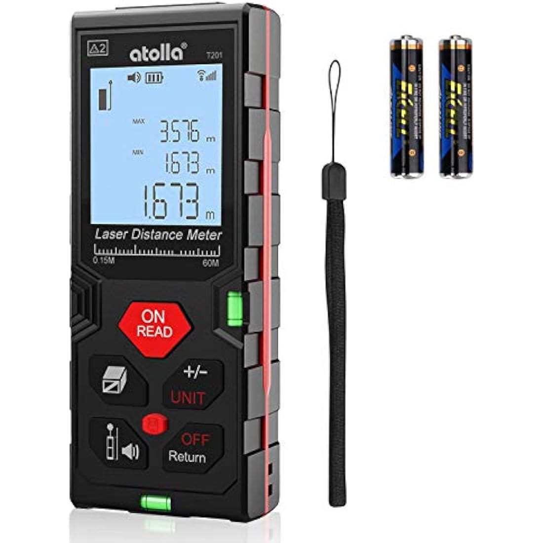 atolla Laser Distance Meter – 60m Digital Range Finder with IP54
