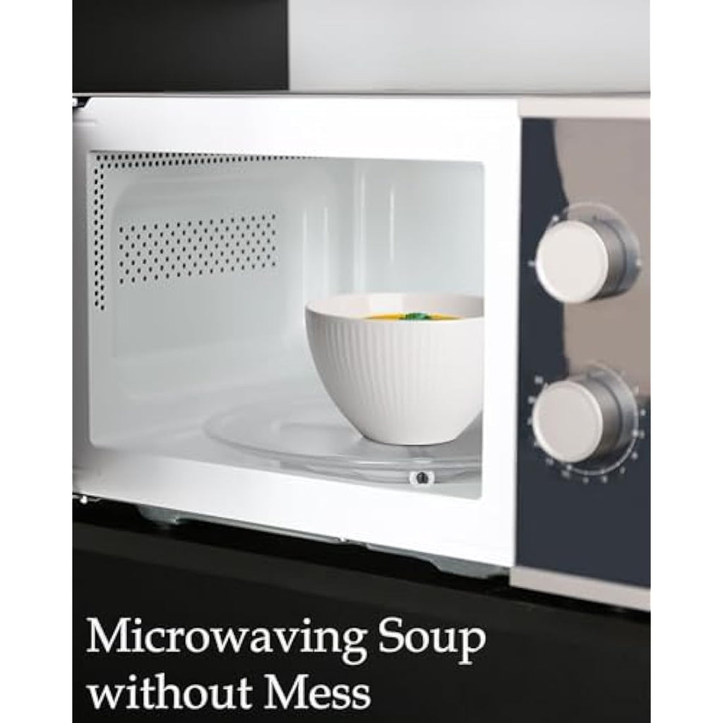 Ceramic Cereal Bowls - 750ml Deep Soup Bowl Set of 6, White