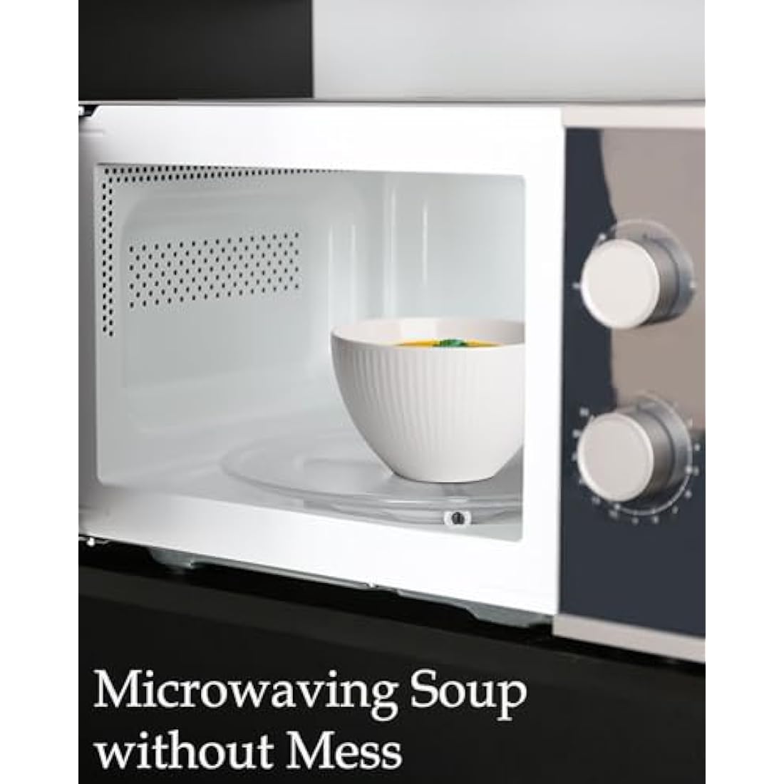 Ceramic Cereal Bowls - 750ml Deep Soup Bowl Set of 6, White