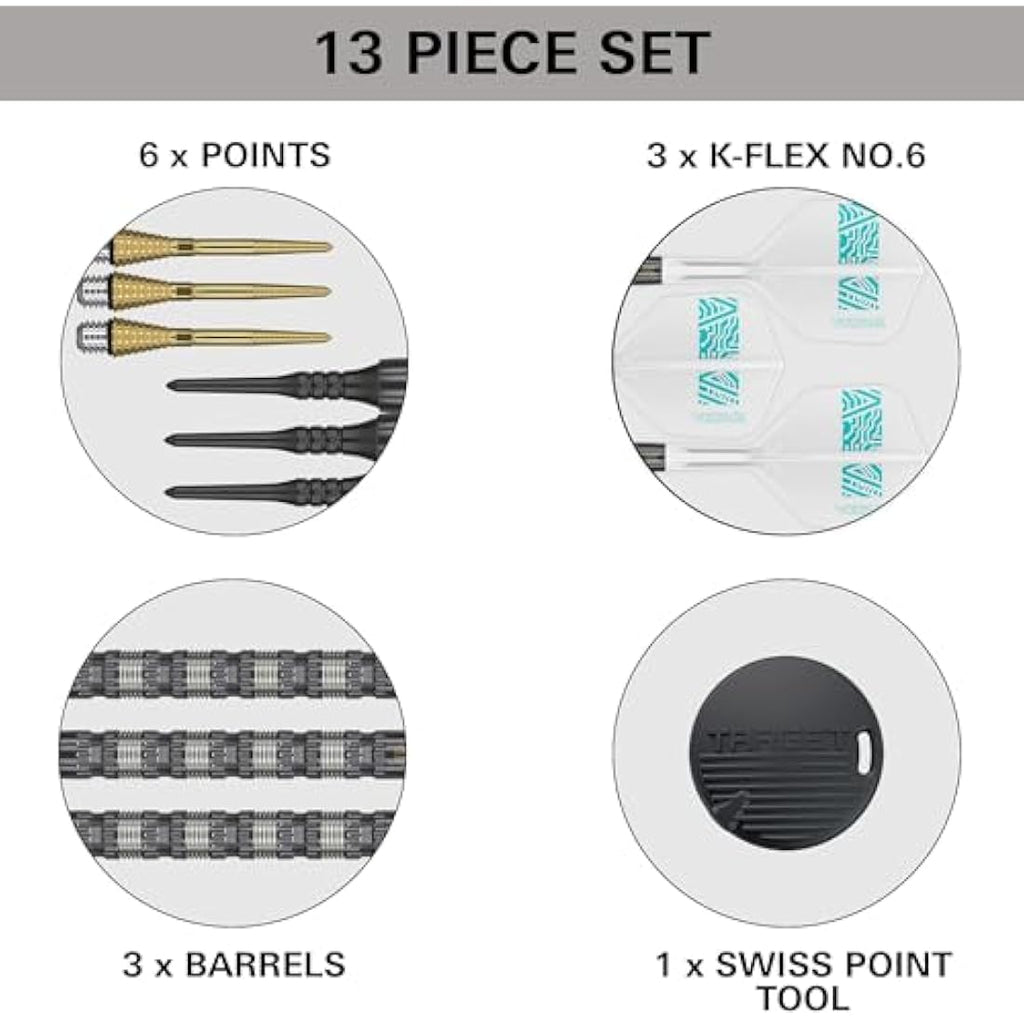 Target Darts Rob Cross 95K Soft Tip Dart Set - 95% Tungsten, 18g