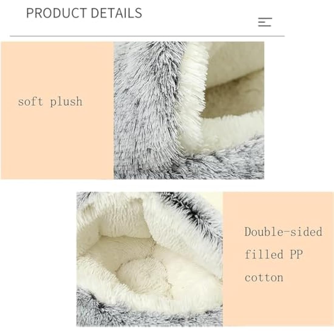 Jolof Store Calming Hooded Dog Bed – Plush Anti-Anxiety Burrowing Nest