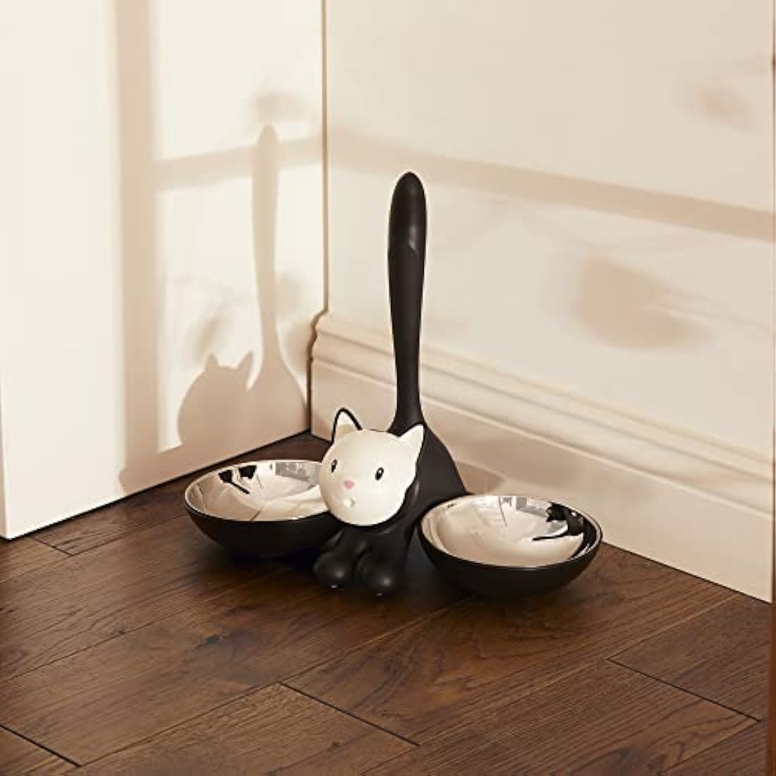 Alessi Tigrito Cat Bowl – Stainless Steel & Resin Pet Feeder, Red Orange