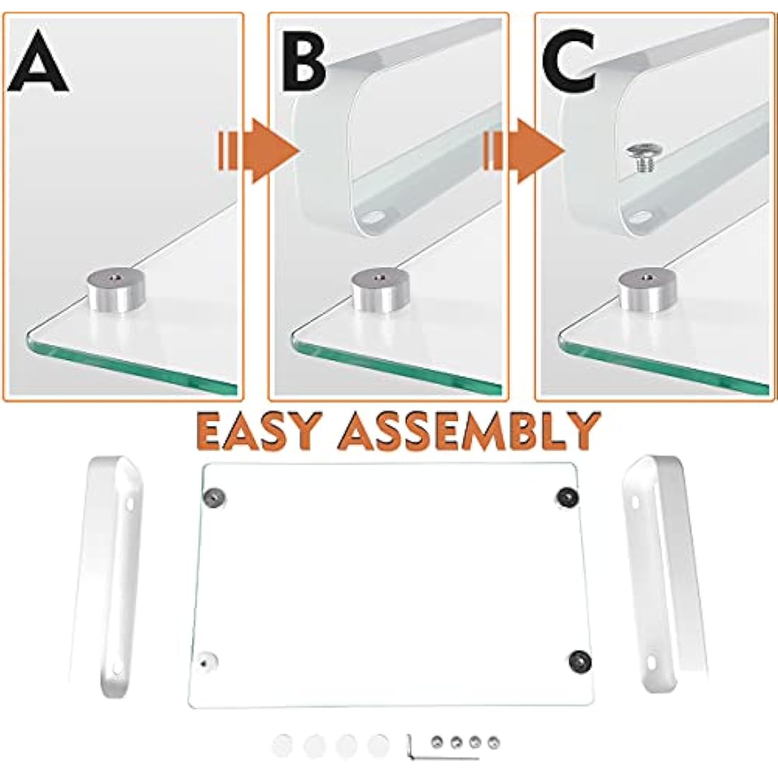 Hemudu Tempered Glass Monitor Stand Riser – Clear Desktop Laptop Stand