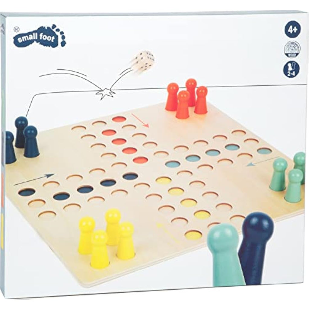 Small Foot Ludo XL Wooden Board Game – Large Format Family Game