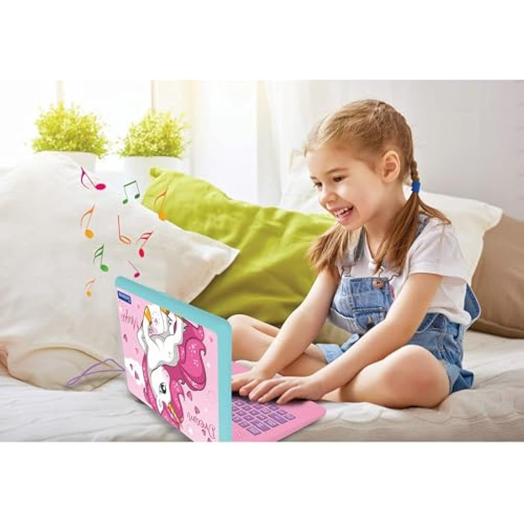 Lexibook Unicorn Bilingual Educational Laptop - 124 Activities for Kids