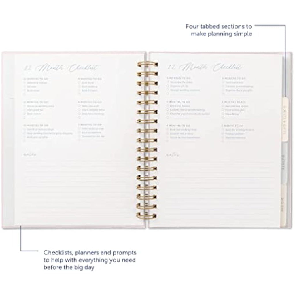 Busy B Wedding Planner Organiser – Pink and Gold Spiral Notebook