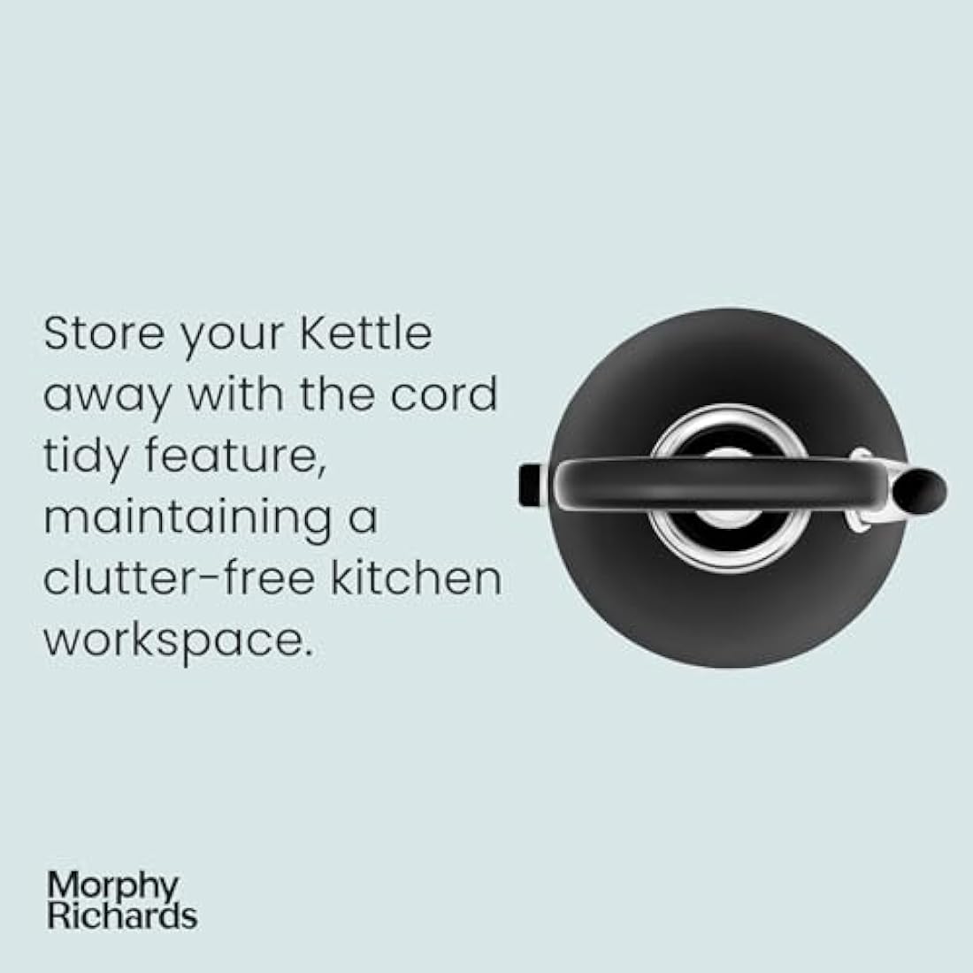 Morphy Richards Venture Pyramid Kettle – 1.5L Rapid Boil, Black