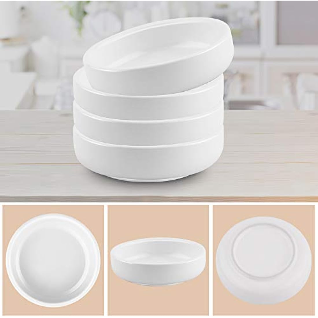 Cyimi 3.5" Ceramic Dipping Sauce Bowls | Small Porcelain Side Dishes, Set of 4