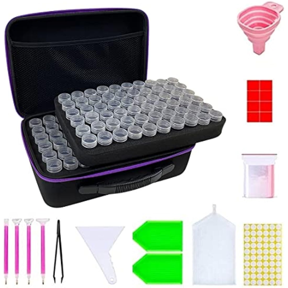 GJIE 120 Slots Diamond Painting Storage Box | Bead Organizer and Tool Kit