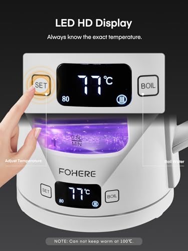 Electric Kettle – 1.7L Glass Tea Kettle with Temp Control