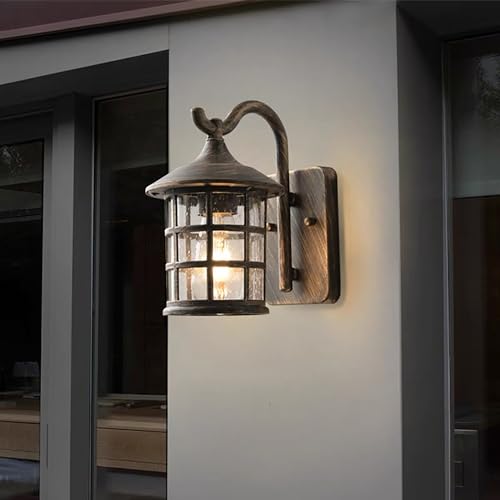 Jolof Store Outdoor Wall Lantern – Waterproof Aluminum & Glass Light