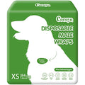 COCOYO Disposable Male Dog Wraps | Absorbent Diapers for XS Dogs, 84 Count