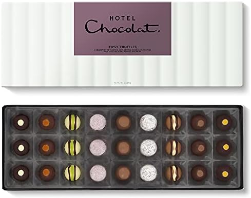 Hotel Chocolat Tipsy Truffles – 27-Piece Liqueur Chocolate Gift Box