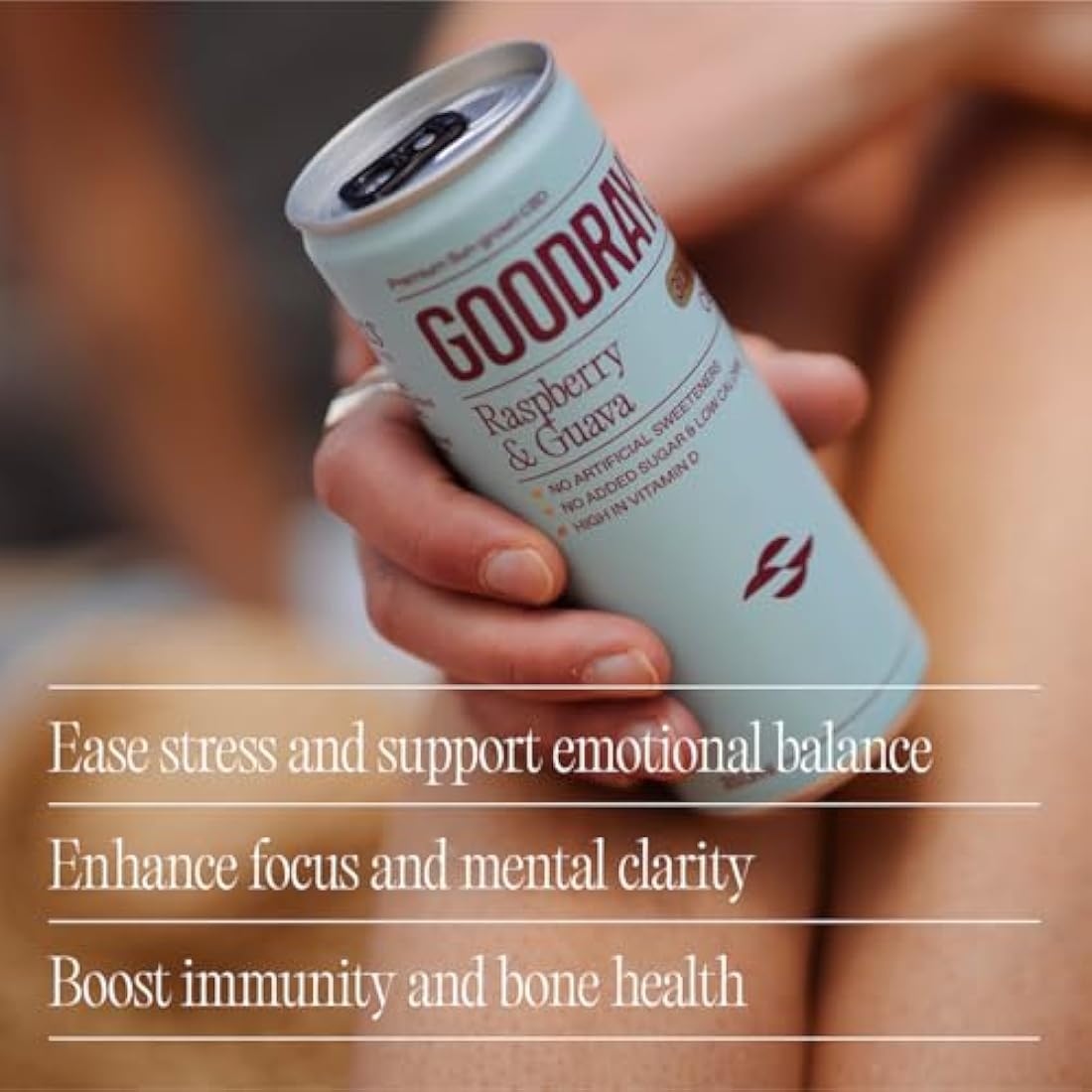 Goodrays 30mg CBD Drink | Raspberry & Guava | 24 x 250ml Cans