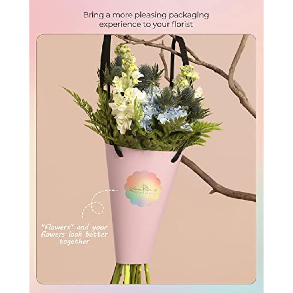 MUNBYN Flower Thermal Labels | 58x58mm Rainbow Adhesive Stickers | 500 Count