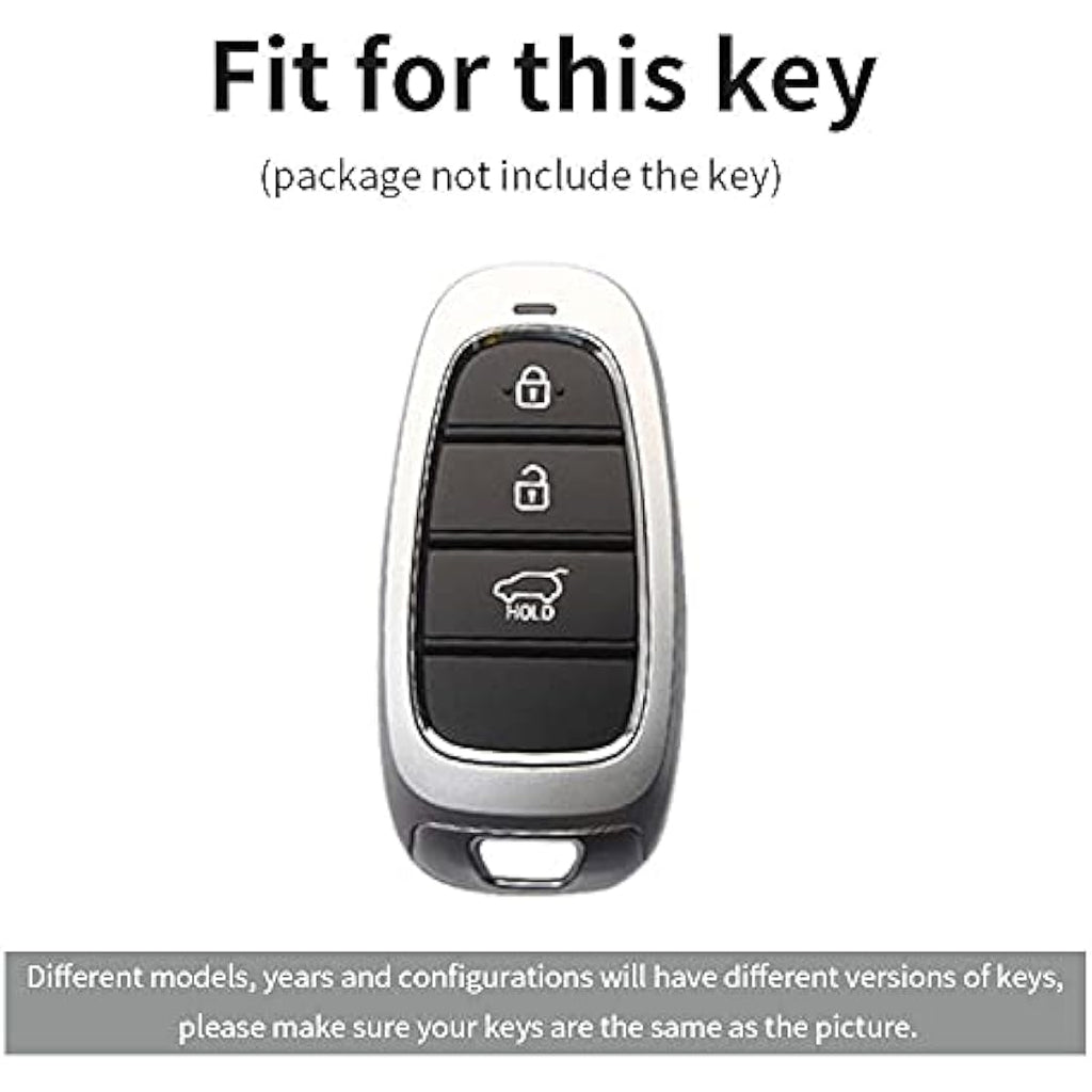 ontto Car Key Fob Cover for Hyundai Sonata Tucson Santa Fe – Carbon Black