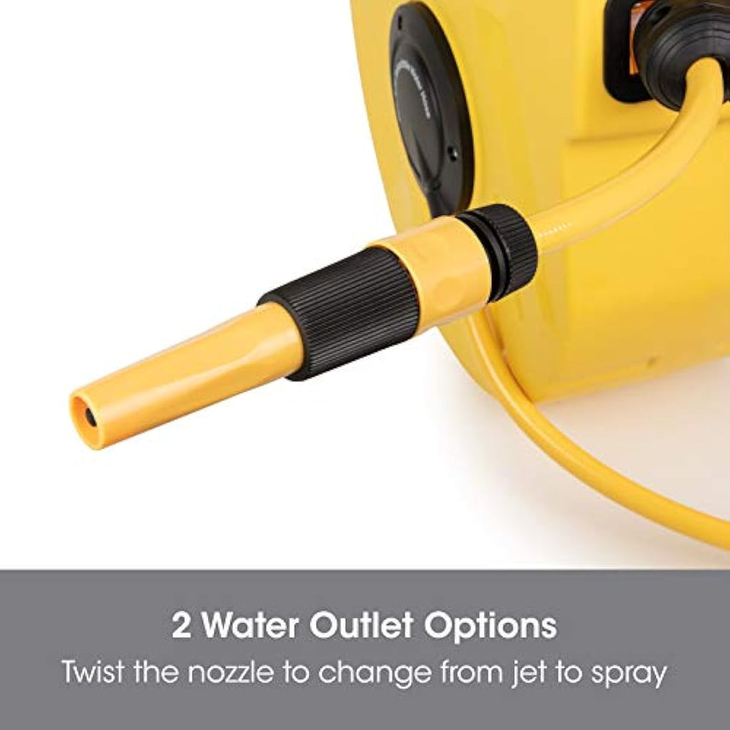 SLx 20M Auto Retractable Garden Hose Pipe | Wall Mounted Swivel Reel