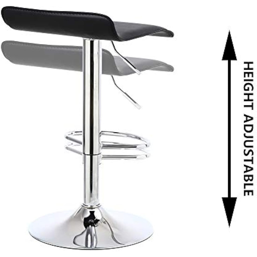 KKTONER Square PU Leather Swivel Bar Stools - Adjustable Counter Chair