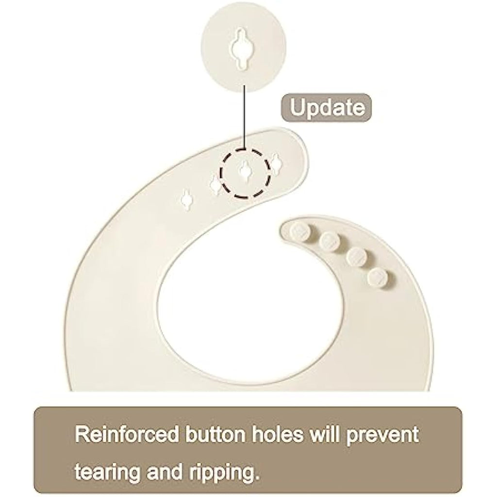 PandaEar Silicone Baby Bibs – 3 Pack Waterproof Feeding Bibs with Pocket