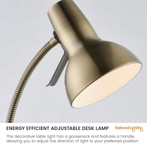 Gooseneck Desk Lamp with USB Port – LED Bedside Light